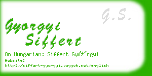 gyorgyi siffert business card